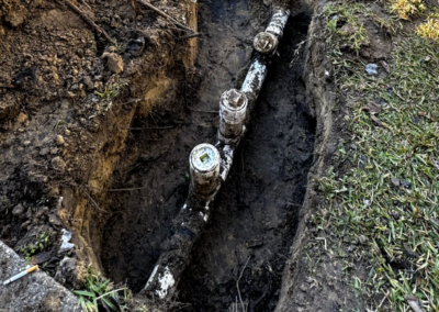 Trenching Tunneling Underground Drain Rerouting